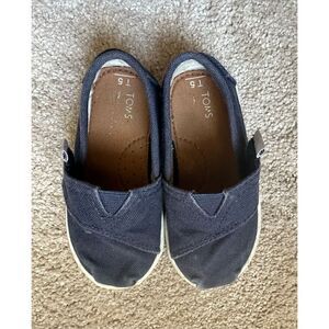 TOMS Alpargata Canvas Navy Blue Shoes - size 5